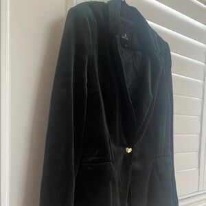 Jules & Leopold Deep Green Velvet Blazer